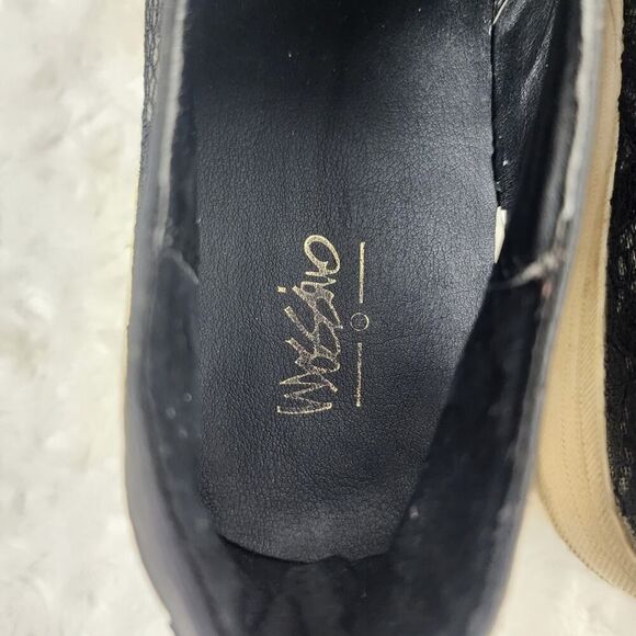 Mossimo Floral Lace Fashion Sneakers Black Size 10 - Picture 3 of 11